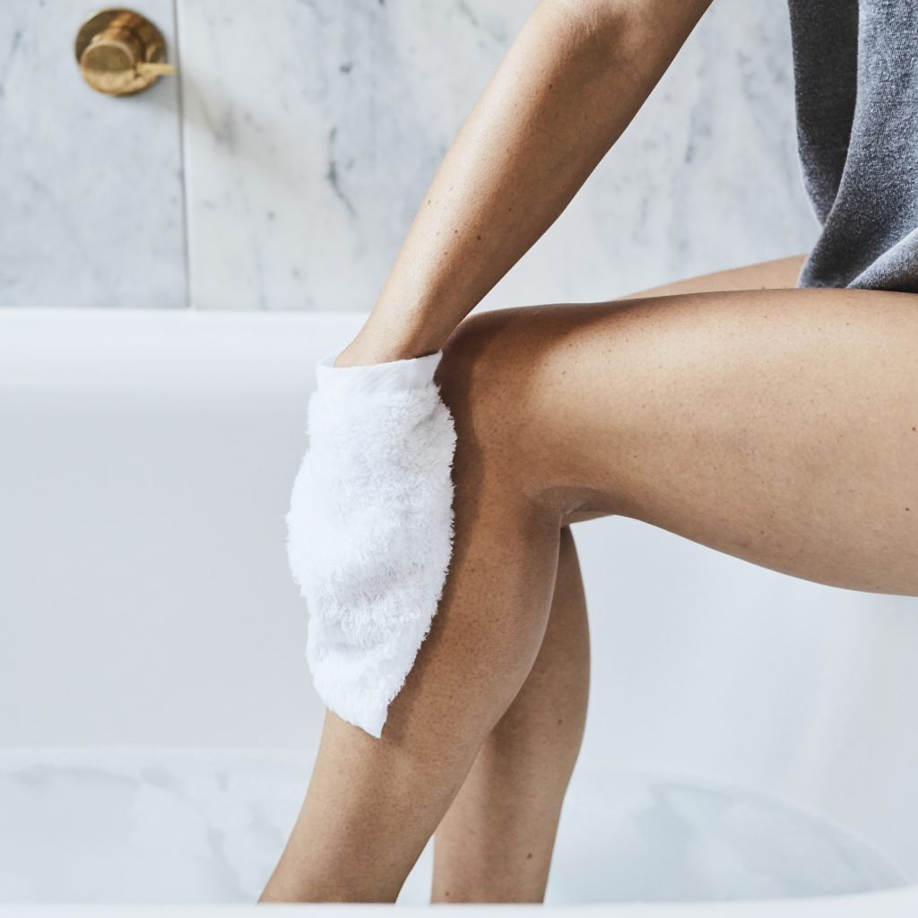 Bubble Bath Mitt – White - IOSOI Skin Lab