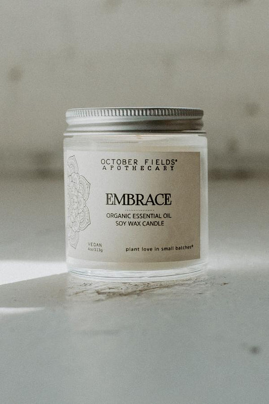 'Embrace' Essential Oil Candle : Bergamot + Cedarwood - IOSOI Skin Lab