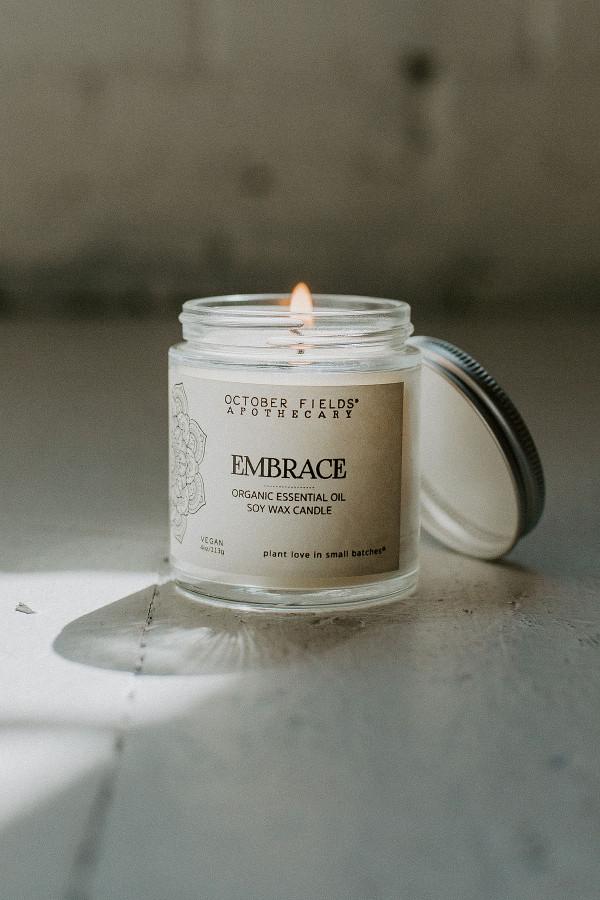 'Embrace' Essential Oil Candle : Bergamot + Cedarwood - IOSOI Skin Lab