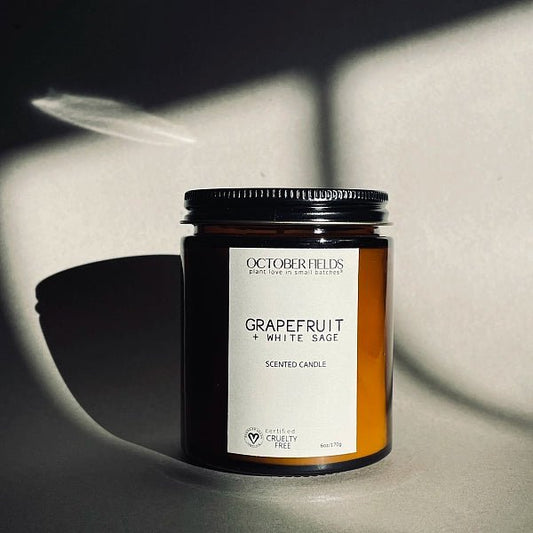 Fragrance Oil Candle: GRAPEFRUIT + WHITE SAGE - IOSOI Skin Lab