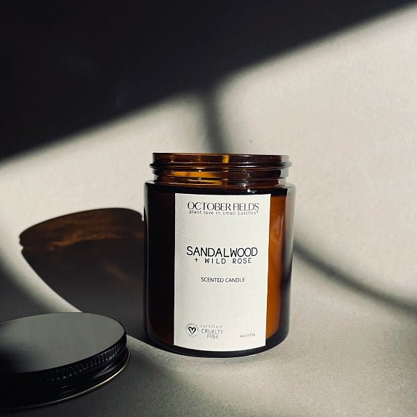 Fragrance Oil Candle: SANDALWOOD + WILD ROSE - IOSOI Skin Lab